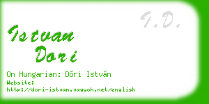 istvan dori business card